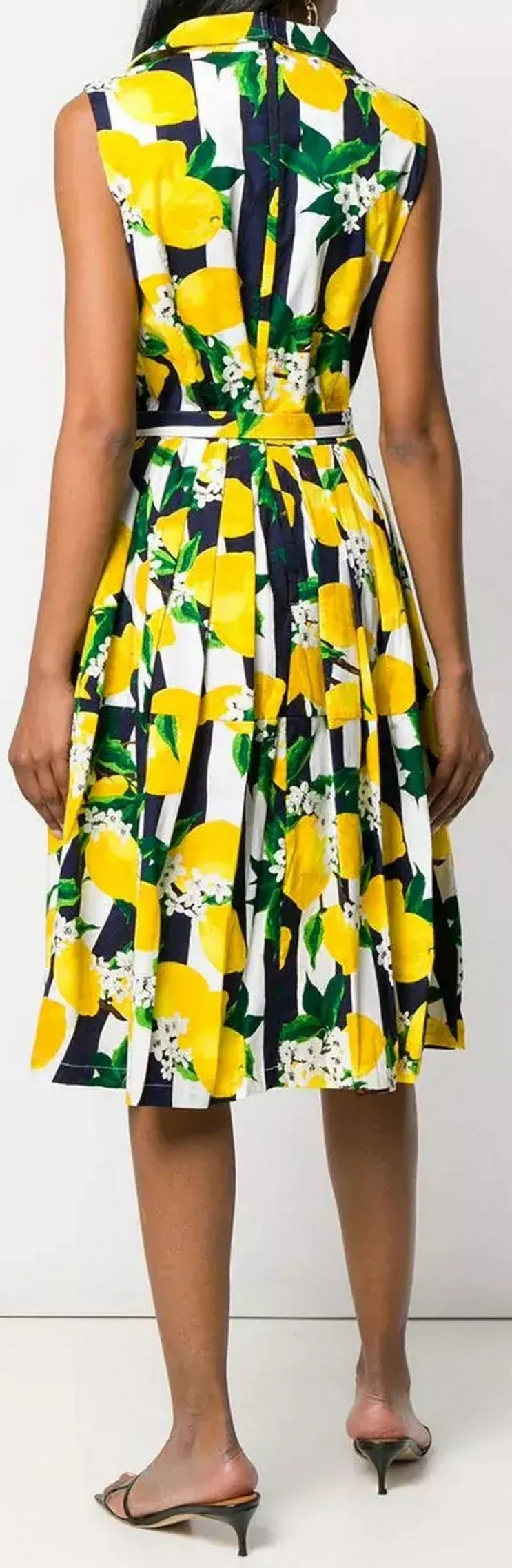 'Claire' Lemon Print Dress