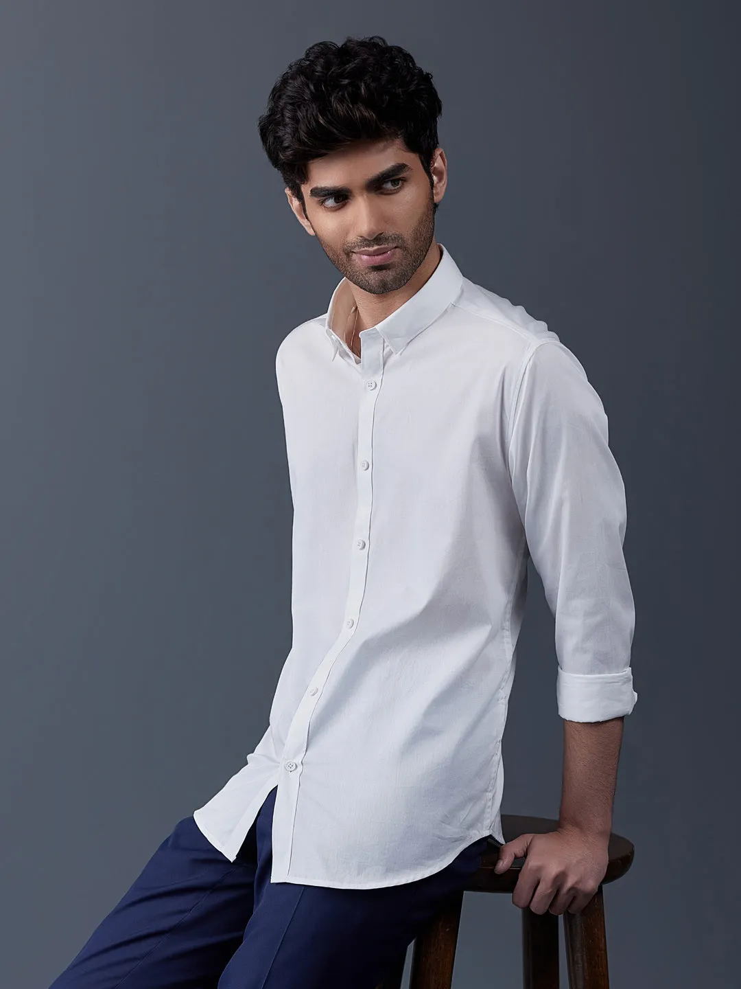 Classic Cotton Twill White Shirt - Everyday