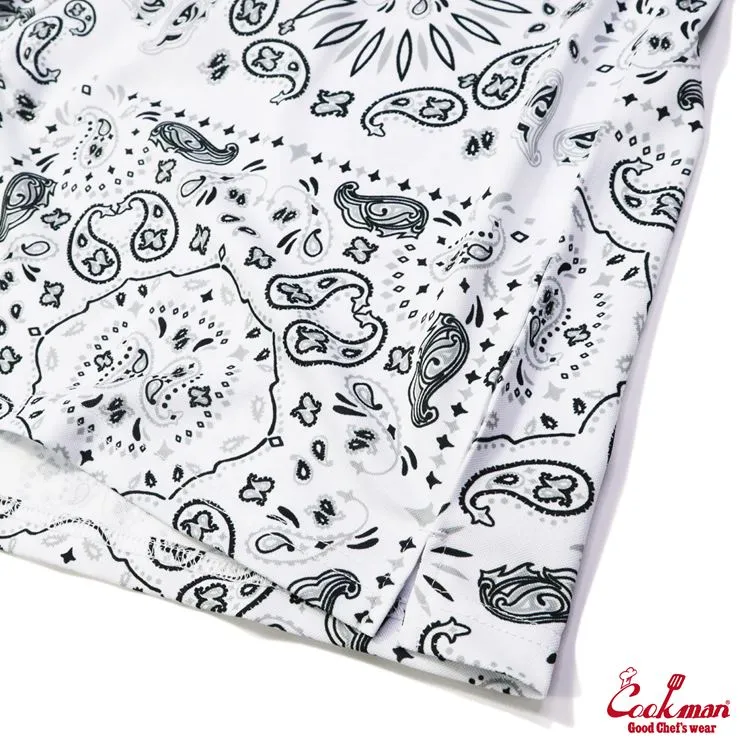 Cookman Polo Shirts - Paisley : White