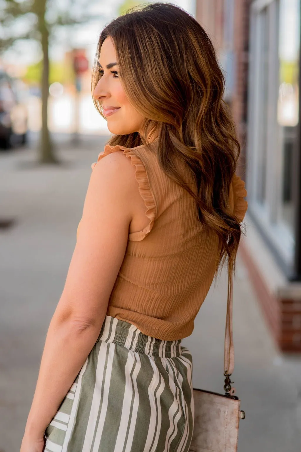 Corded Ruffle Trim Tank