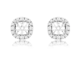 Cushion Shaped Diamond Earring Jackets