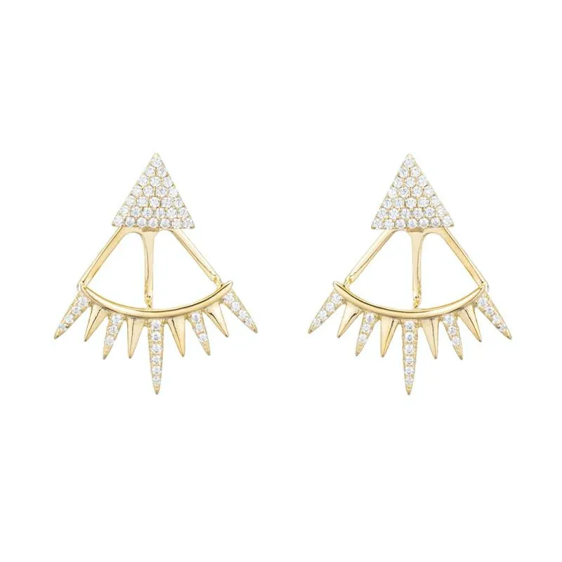 CZ Triangle Spike Ear Jackets