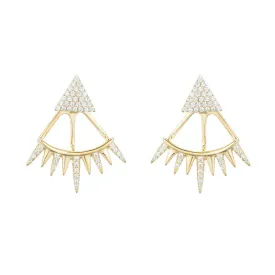 CZ Triangle Spike Ear Jackets