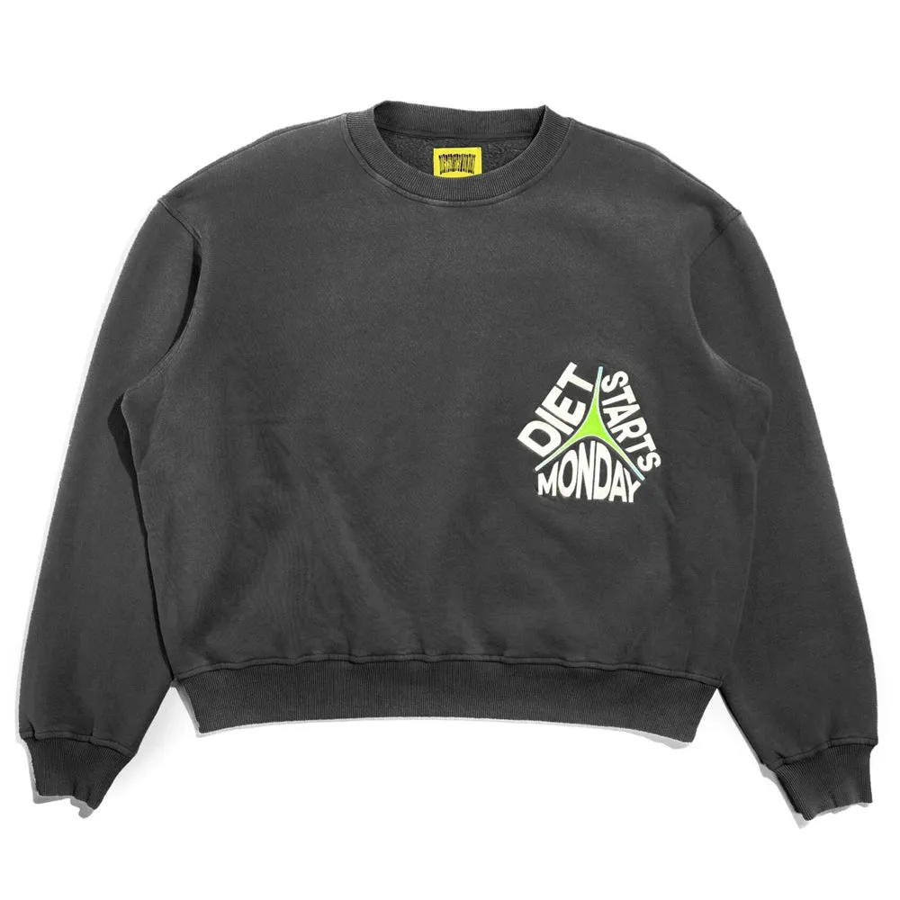 Diet Starts Monday - Star Crewneck - Off Black