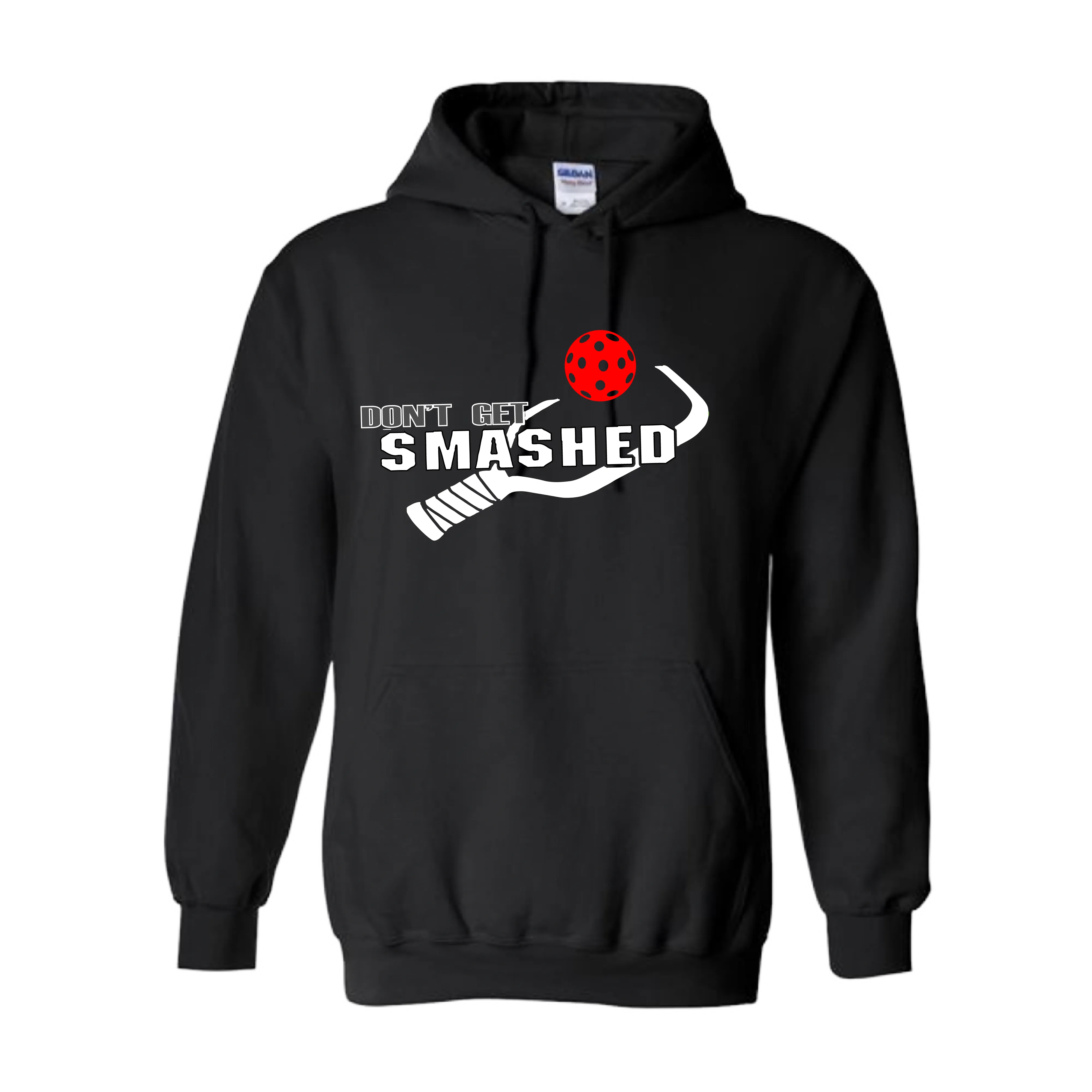 Don't Get Smashed Customizable (Colors Green Rainbow Red) | Unisex Hoodie Pickleball Sweatshirt | 50% Cotton 50% Polyester