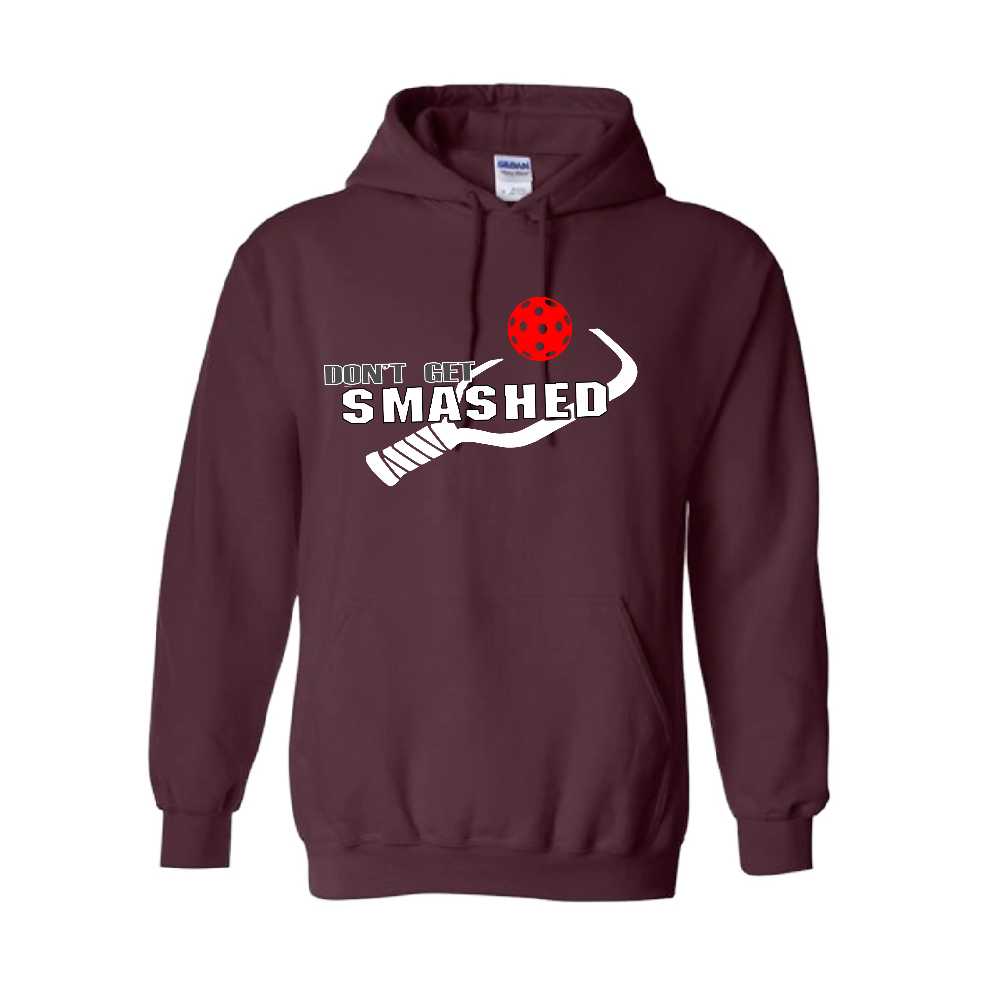 Don't Get Smashed Customizable (Colors Green Rainbow Red) | Unisex Hoodie Pickleball Sweatshirt | 50% Cotton 50% Polyester