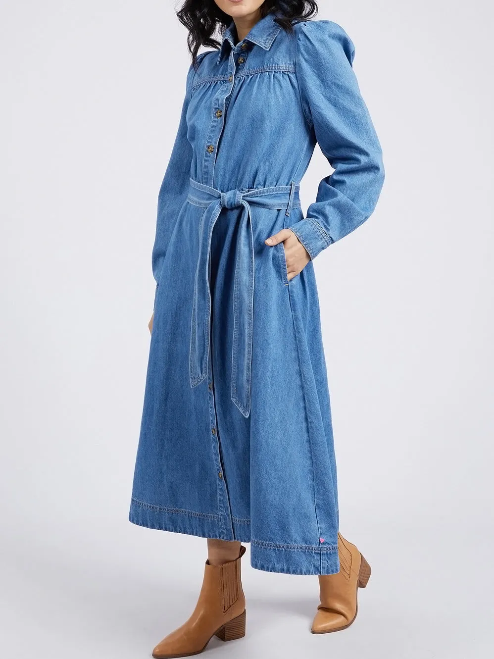 ELM LUCINDA DENIM SHIRT DRESS