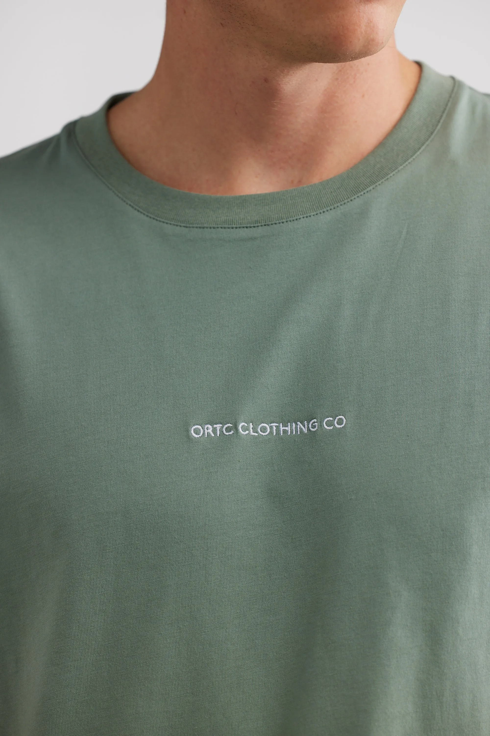 Embroidered Logo T Shirt Sage