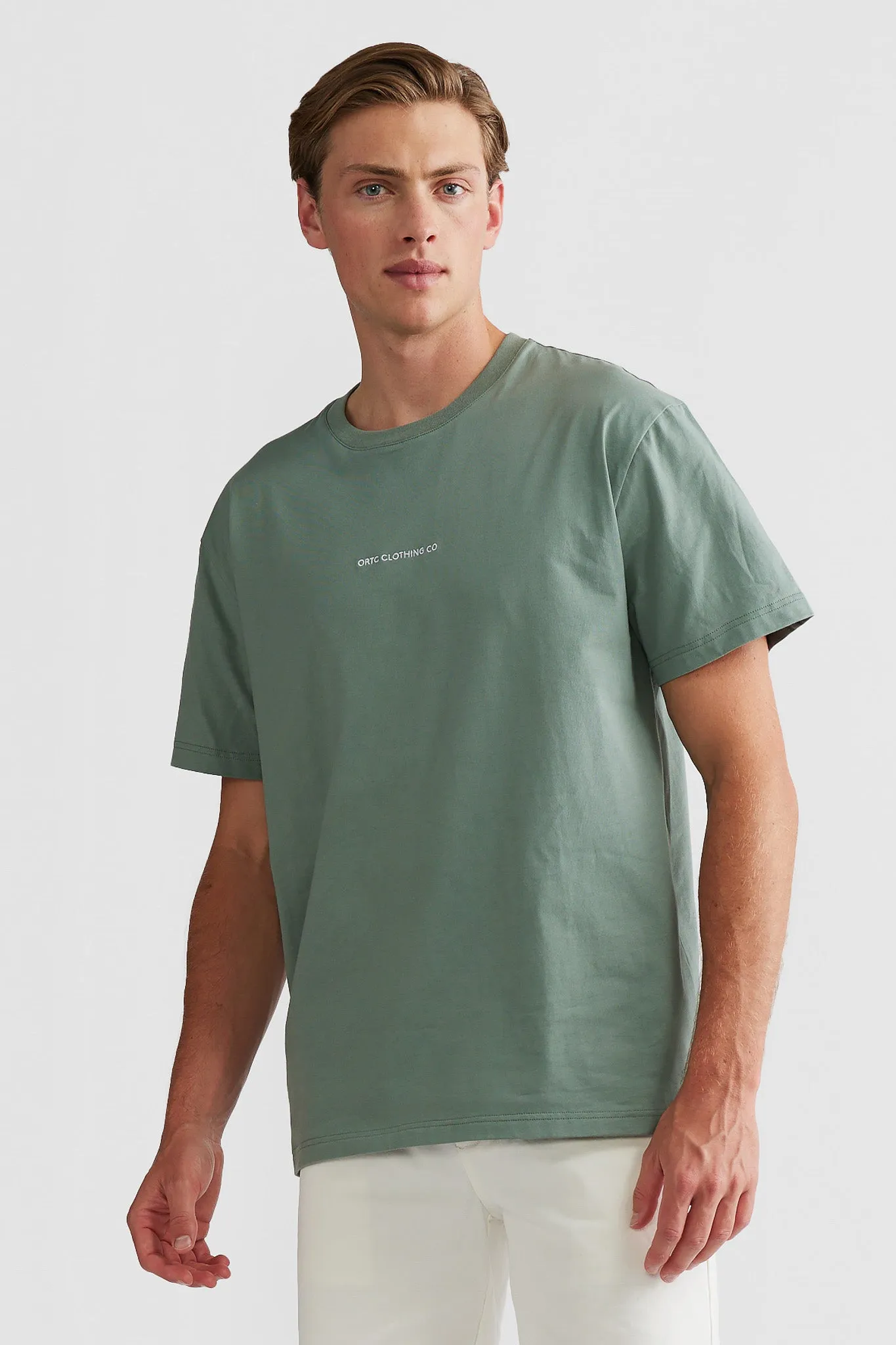 Embroidered Logo T Shirt Sage