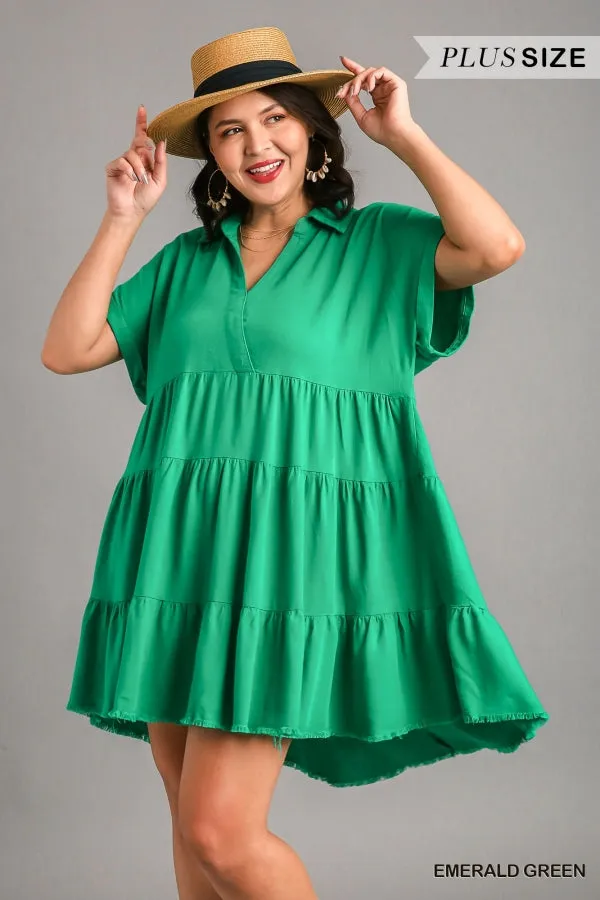 Emerald Green Babydoll Dress