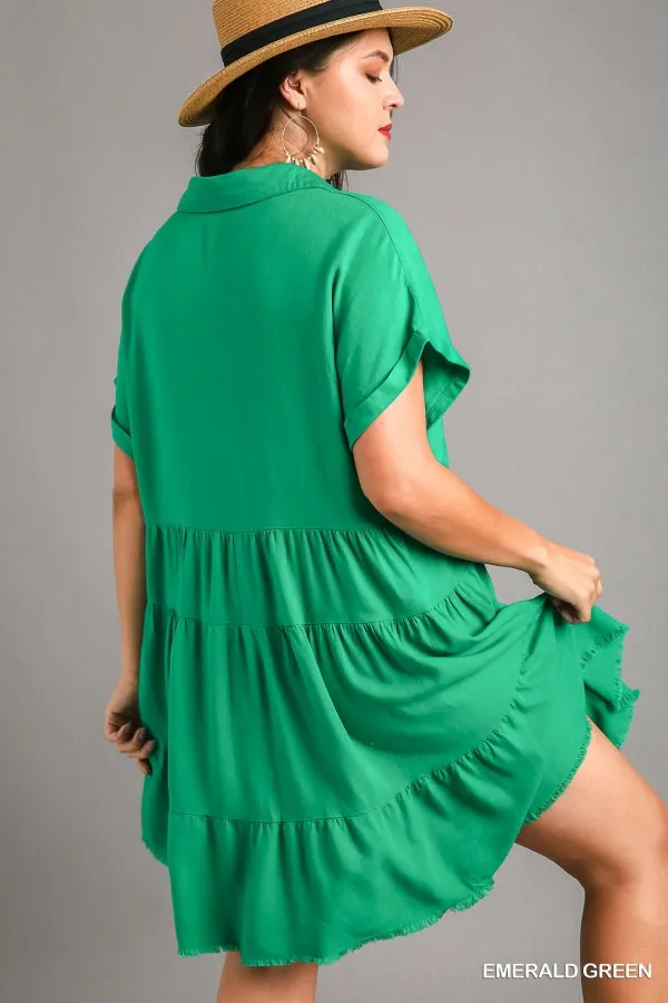 Emerald Green Babydoll Dress