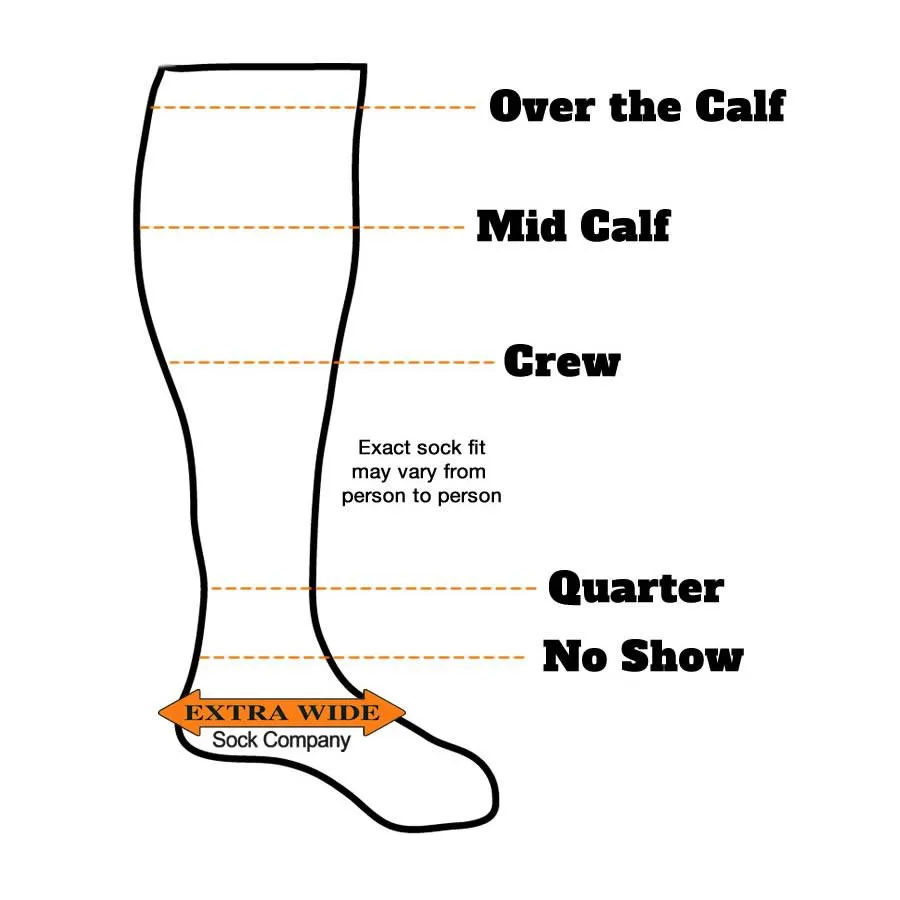 Extra Wide Athletic Crew Sock