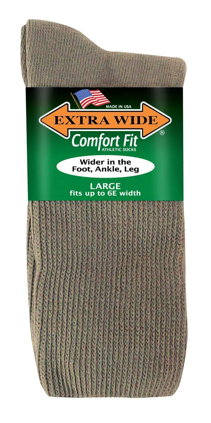 Extra Wide Athletic Crew Sock