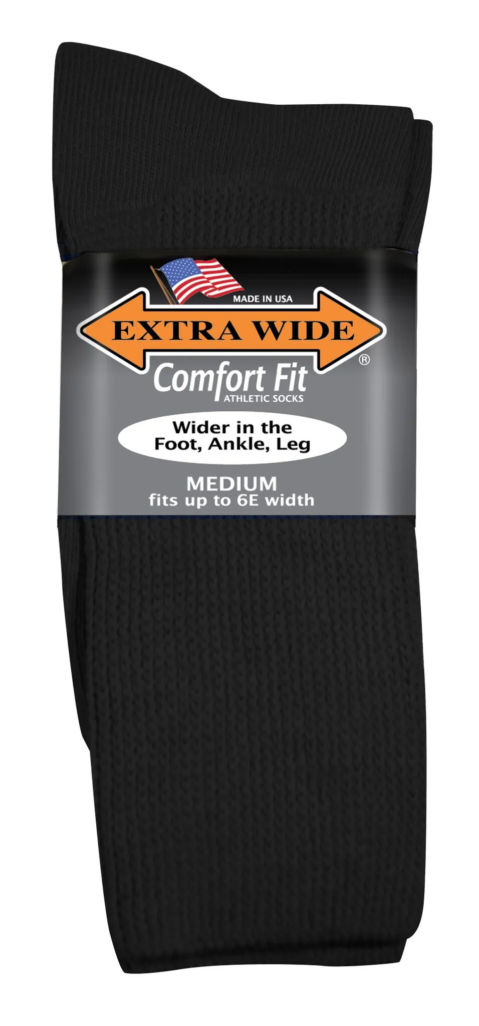 Extra Wide Athletic Crew Sock