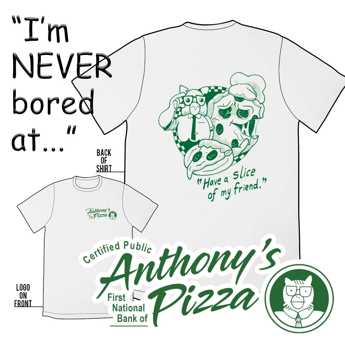 First National Bank of Pizza Shirt