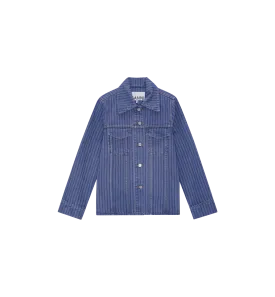 GANNI Stripe Denim Jacket