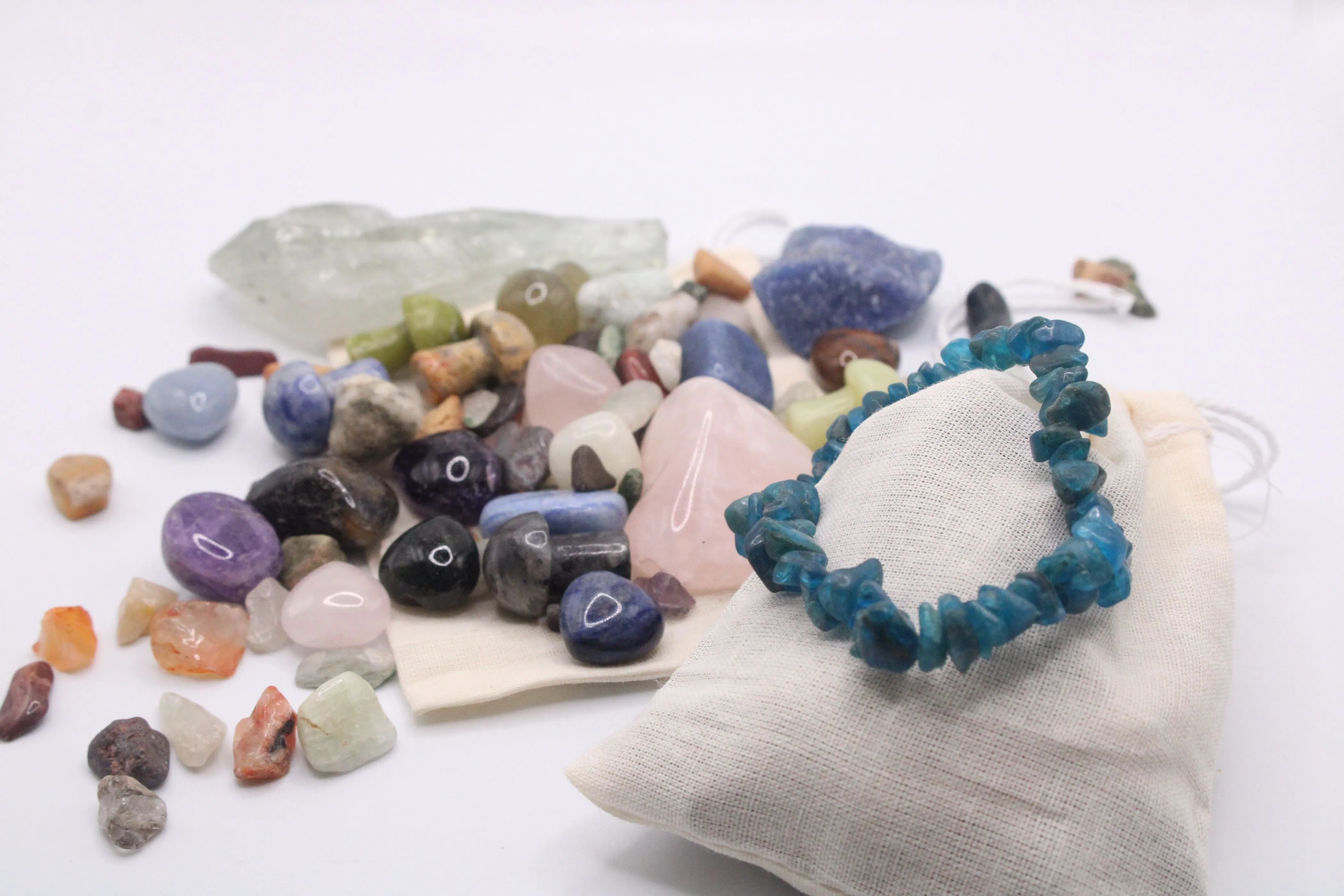 Gemstone Pouch Sets ll Raw   Polished