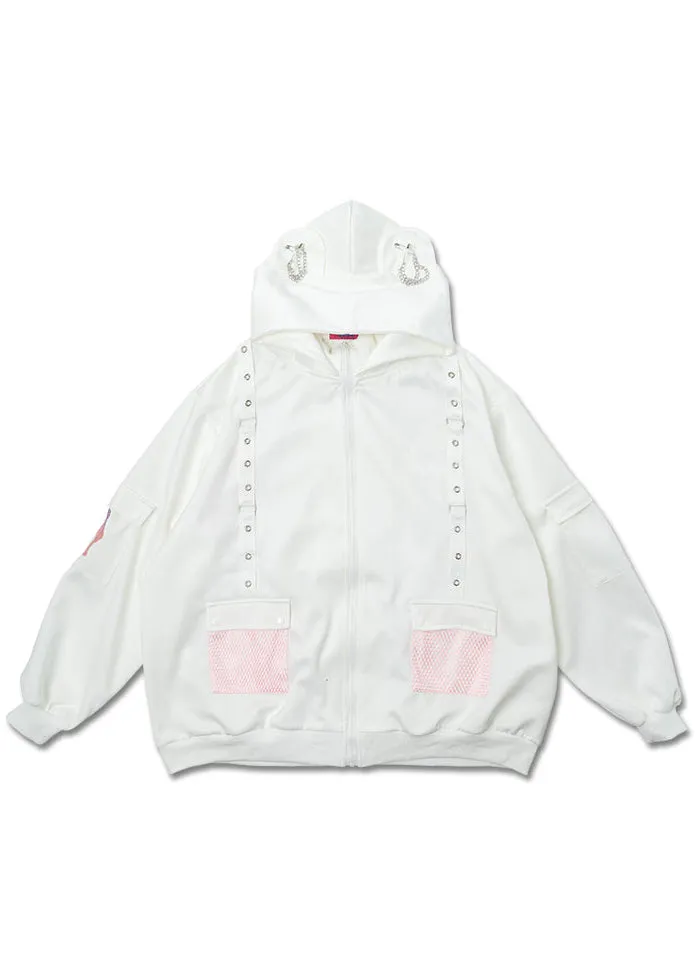 Gloomy Bear Pastel Gloomy Mesh Oversized Mesh Jacket