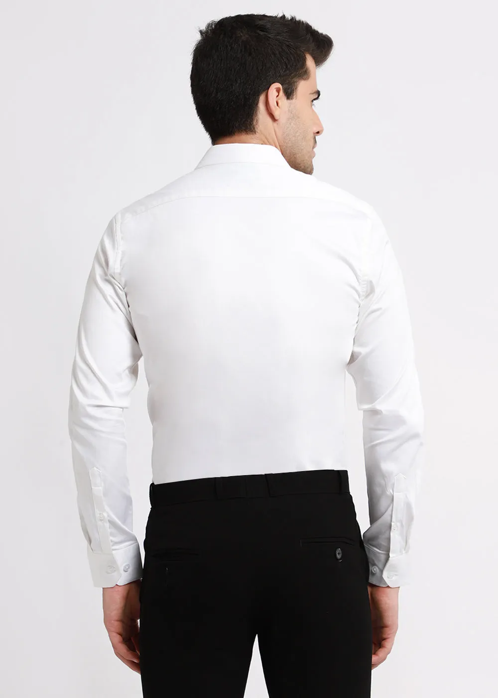 Greek White Satin Shirt