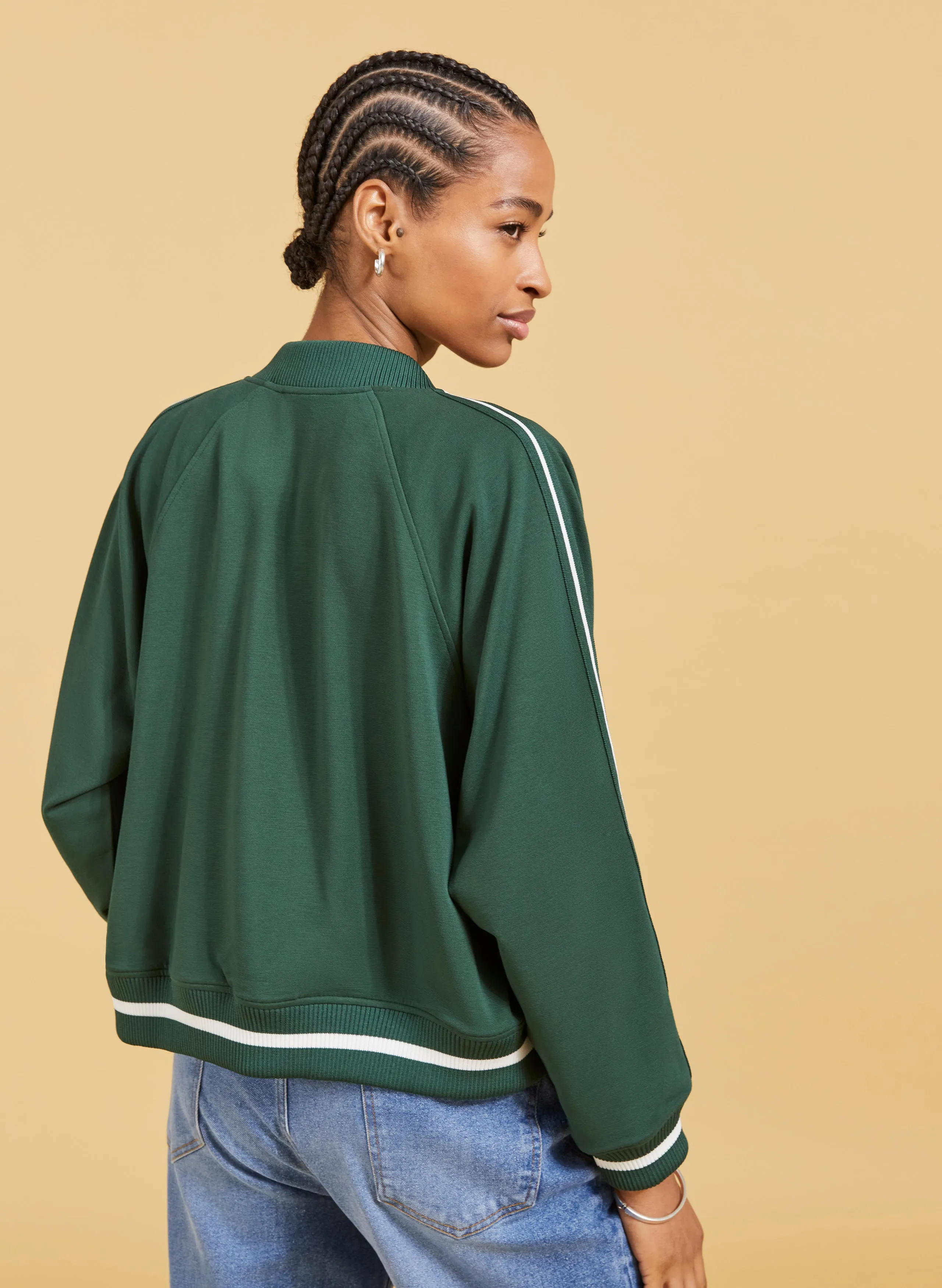 Gretchen Cropped Bomber Jacket