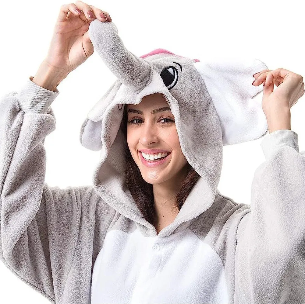 Grey Elephant Adult Onesie