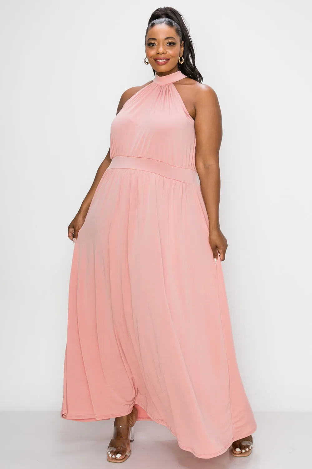 Halter Neck Maxi Dress