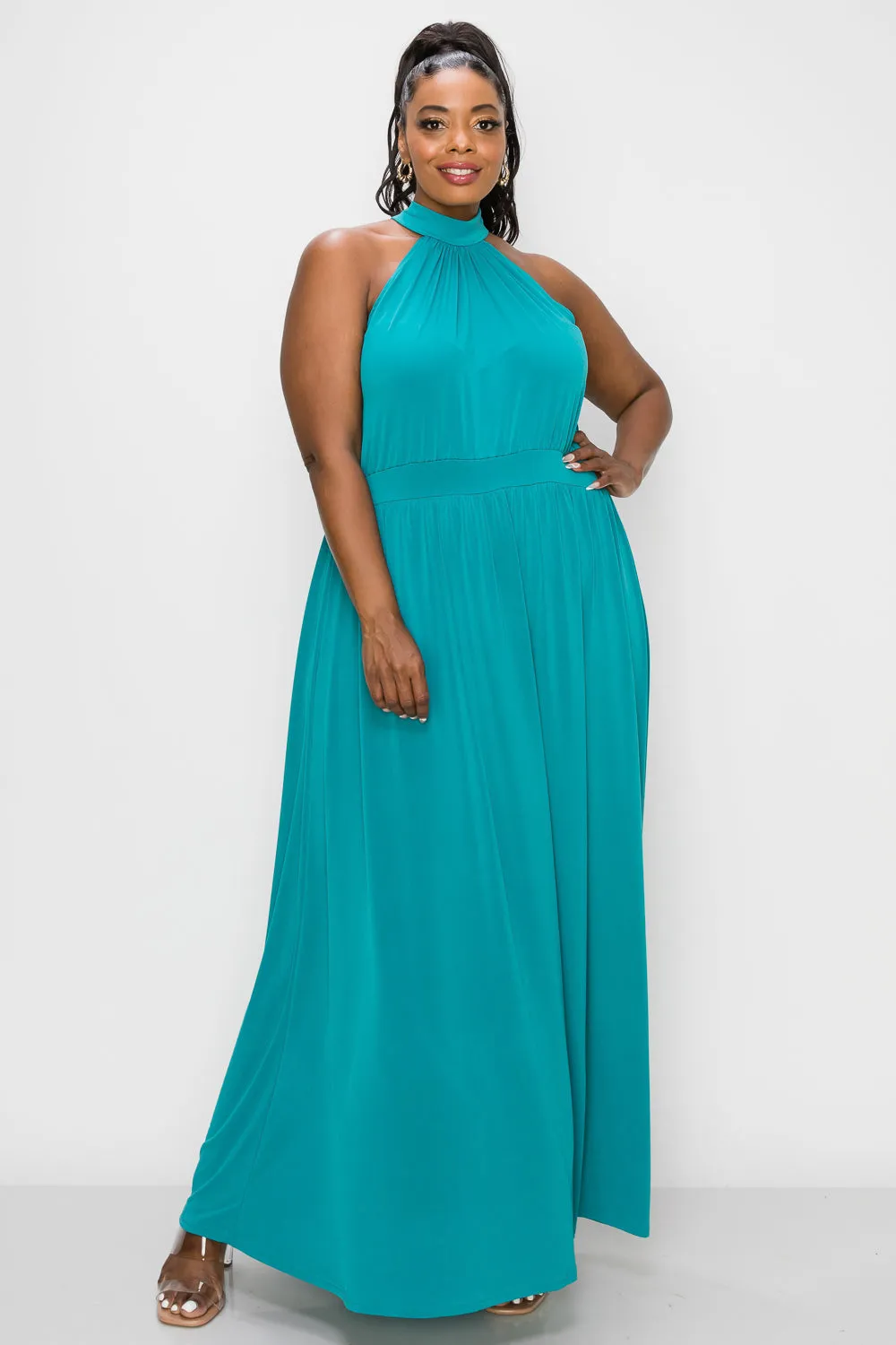 Halter Neck Maxi Dress