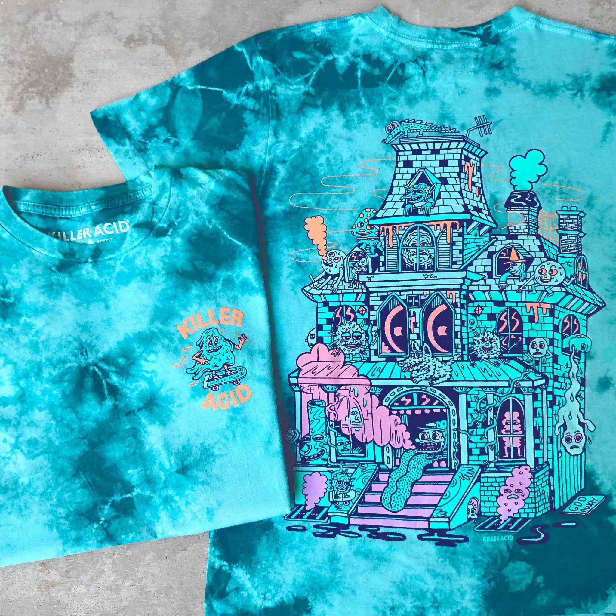 Haunted House Tahiti Blue Wash T-Shirt