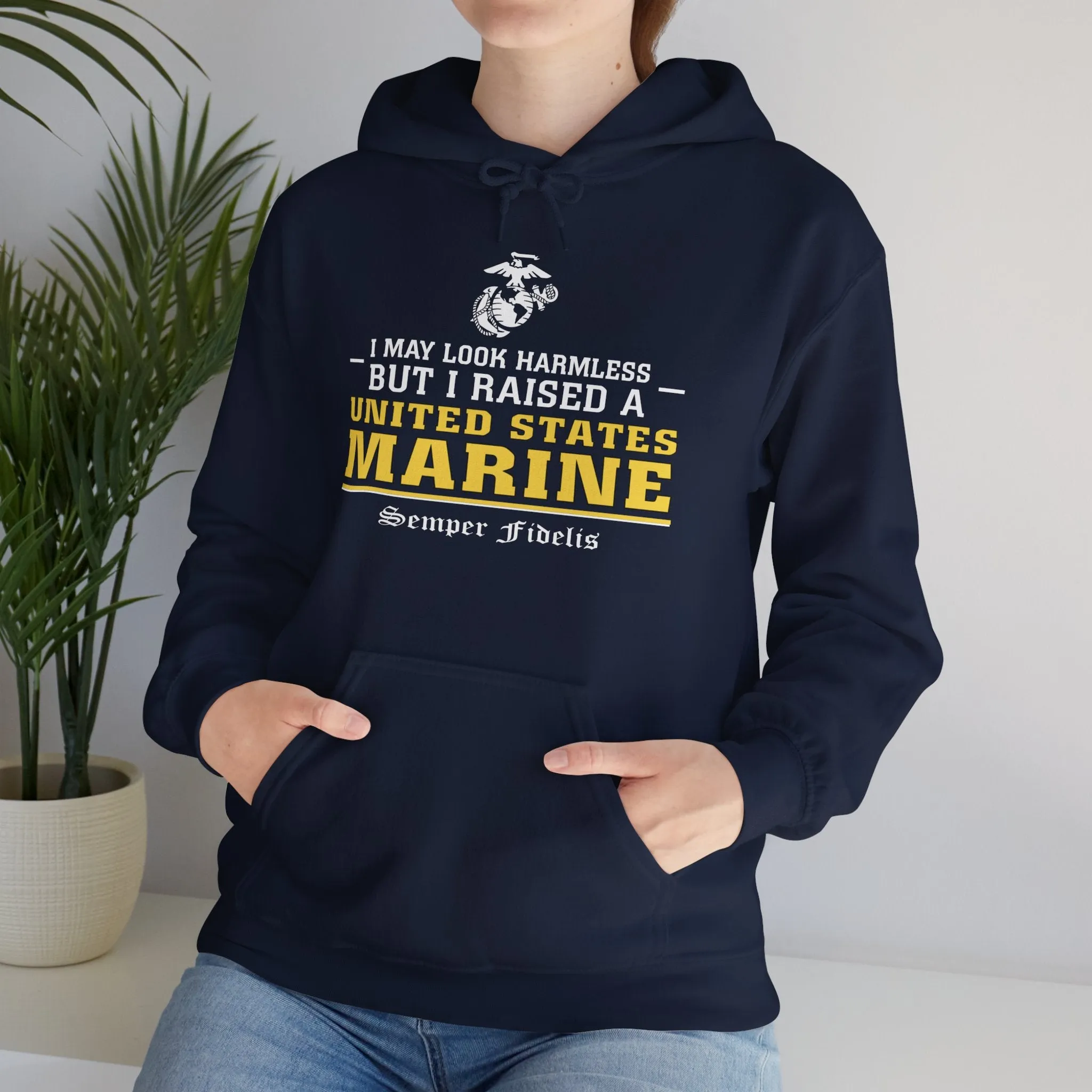 Hoodie: I May Look Harmless but I Raised a US Marine