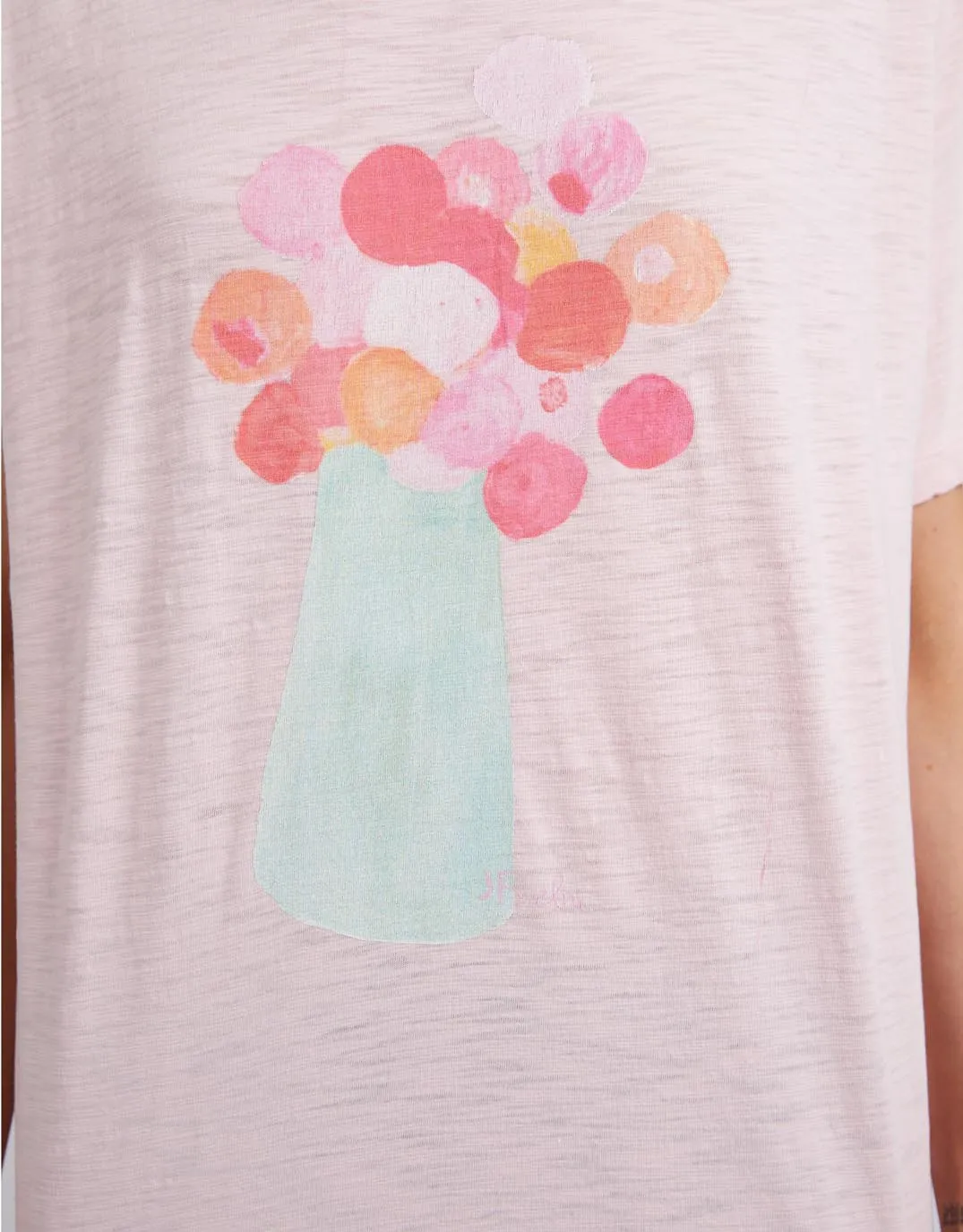 Janey Floral Tee - Splendid Pink