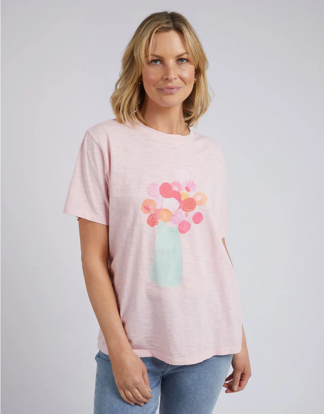 Janey Floral Tee - Splendid Pink