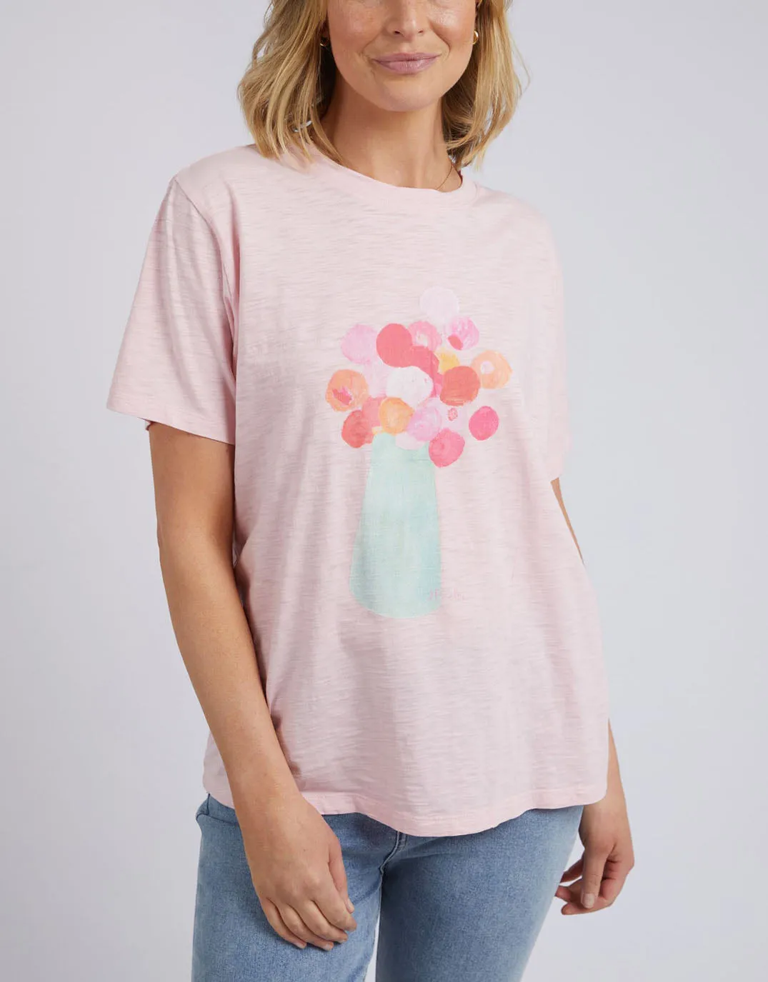 Janey Floral Tee - Splendid Pink