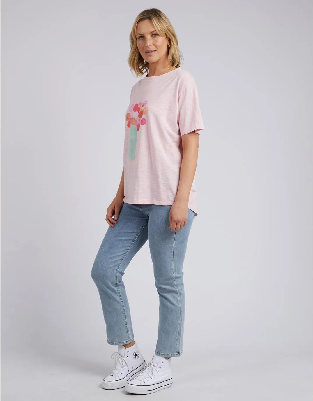 Janey Floral Tee - Splendid Pink