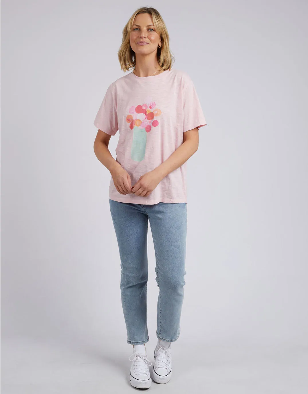 Janey Floral Tee - Splendid Pink