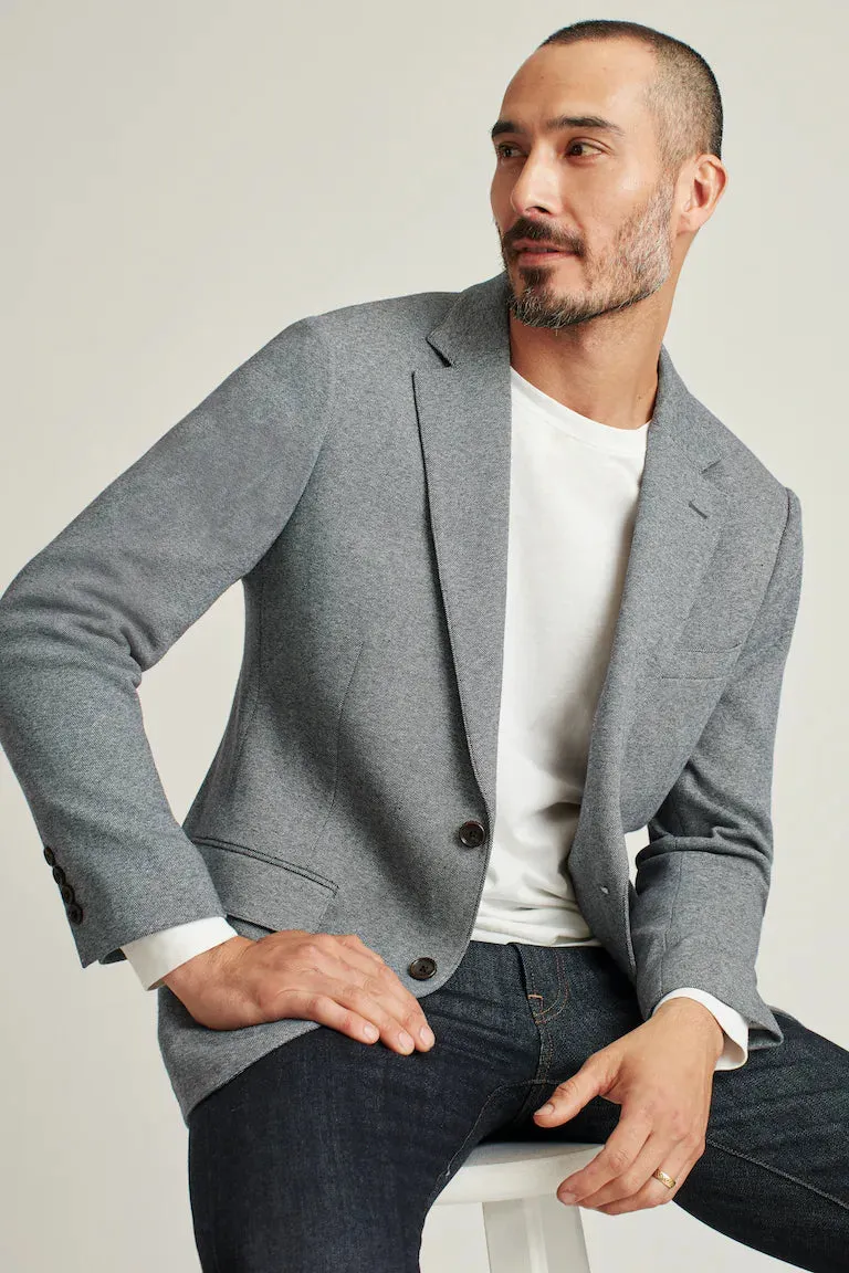 Jetsetter Knit Blazer-Medium Grey with Flap Pockets- Bonobos