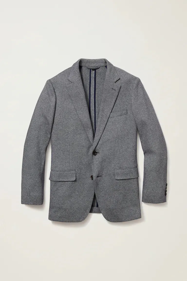 Jetsetter Knit Blazer-Medium Grey with Flap Pockets- Bonobos