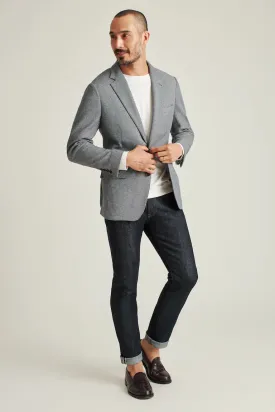 Jetsetter Knit Blazer-Medium Grey with Flap Pockets- Bonobos