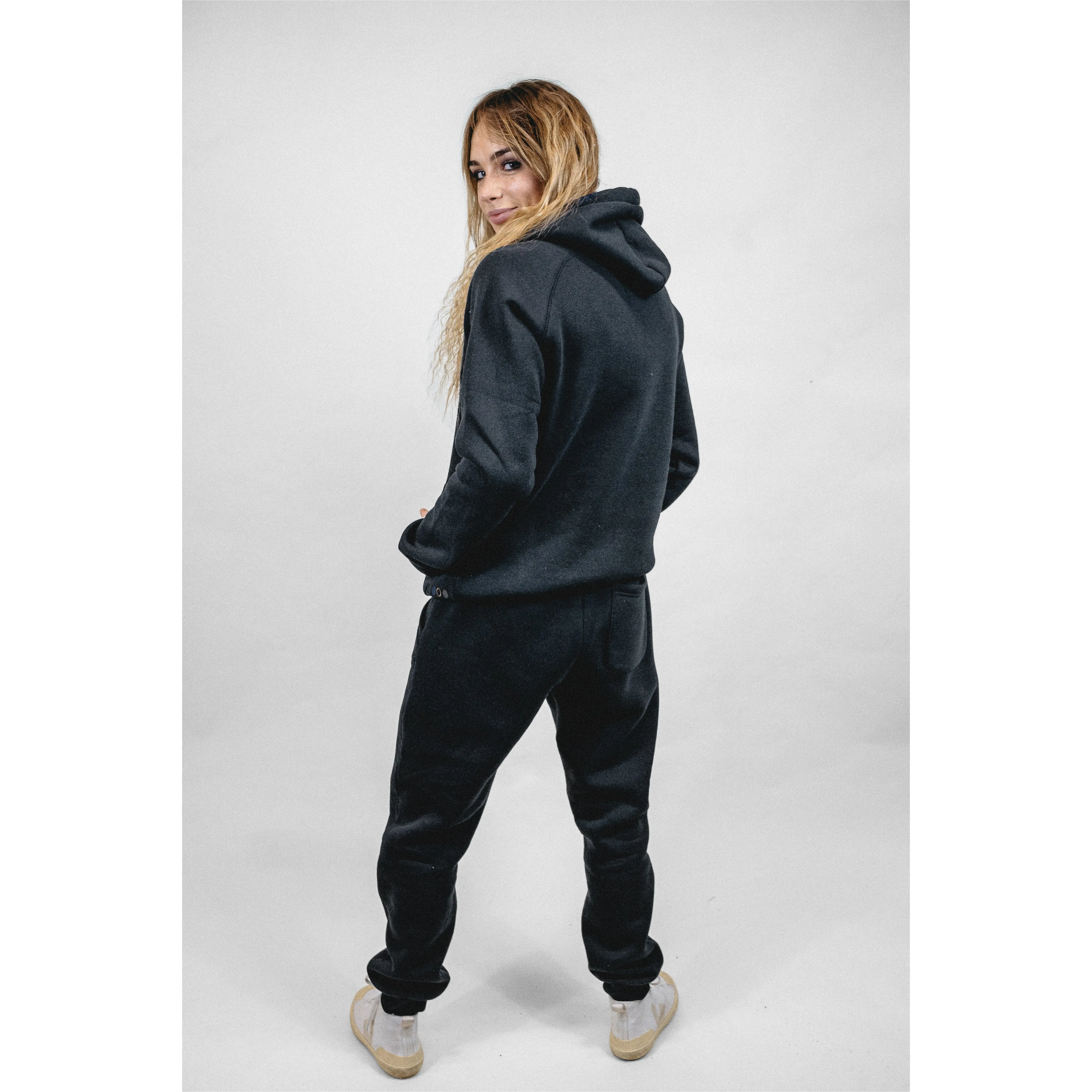 Jo Zip-Up Hoodie in Black