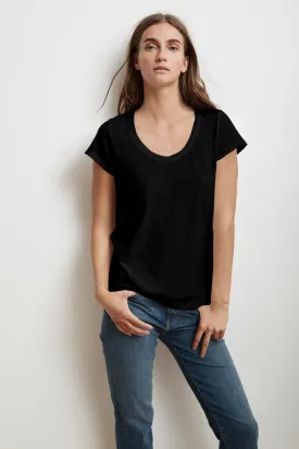 KATIE CITY SLUB SCOOP TEE