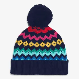 Kids rainbow fair isle beanie