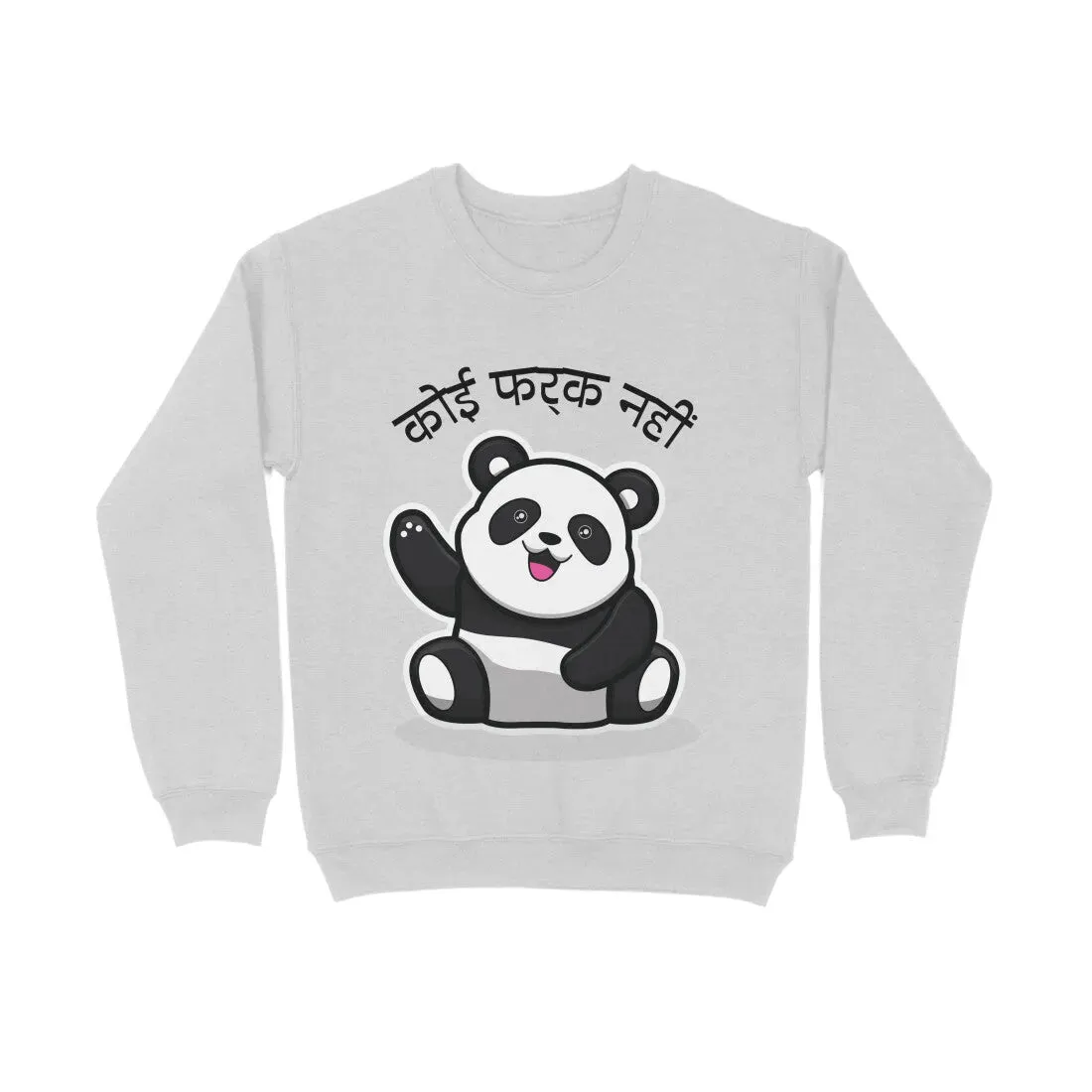 Koi Farak Nahi  Typography Print Unisex Cotton Sweatshirt