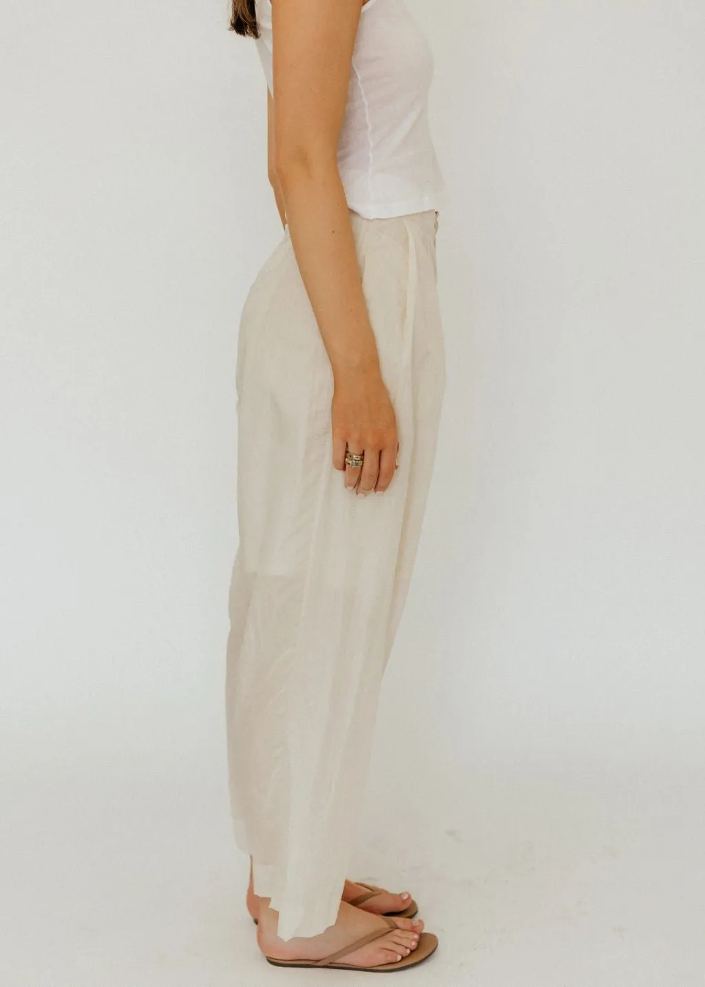 Lauren Manoogian Trace Trouser in Parchment