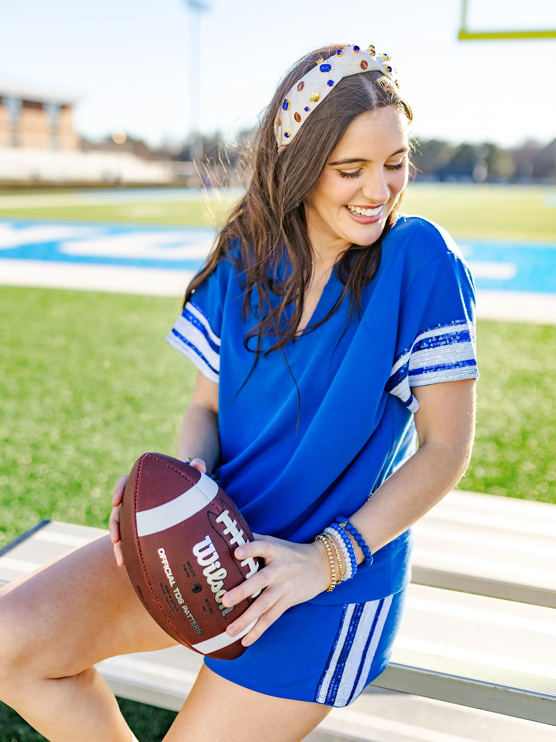 Lauren Top | Blue   White