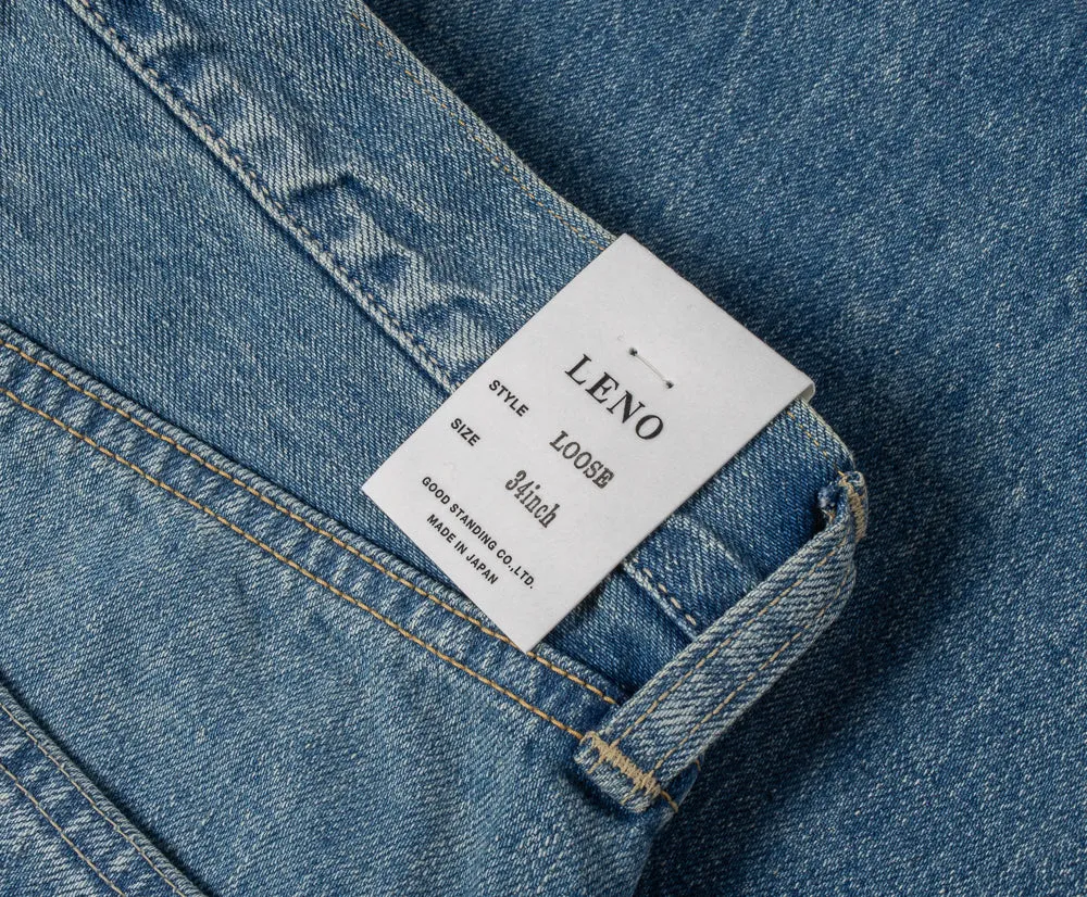 LENO LOOSE TAPERED JEAN - FADE INDIGO