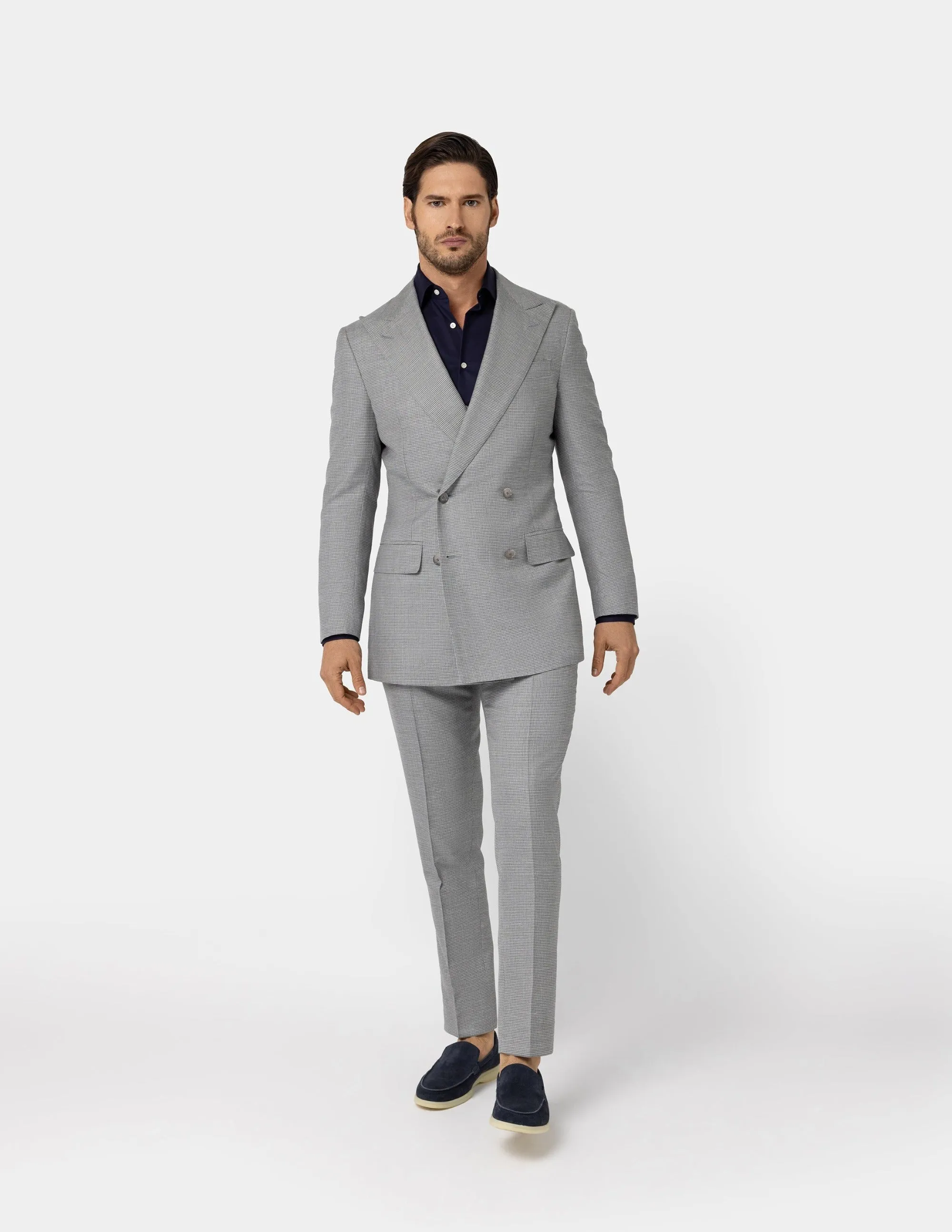 Light Grey Double Breasted Suit