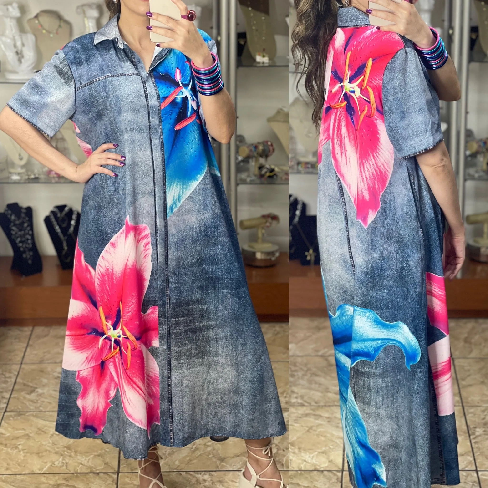 Lilies OS Maxi Dress