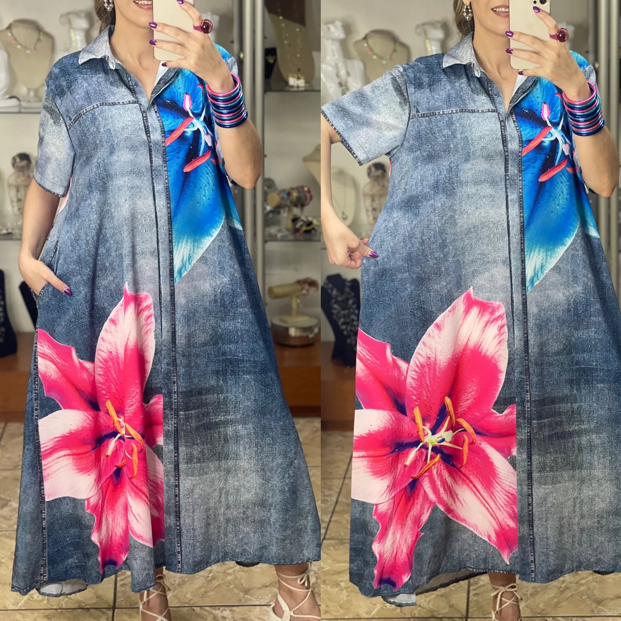 Lilies OS Maxi Dress