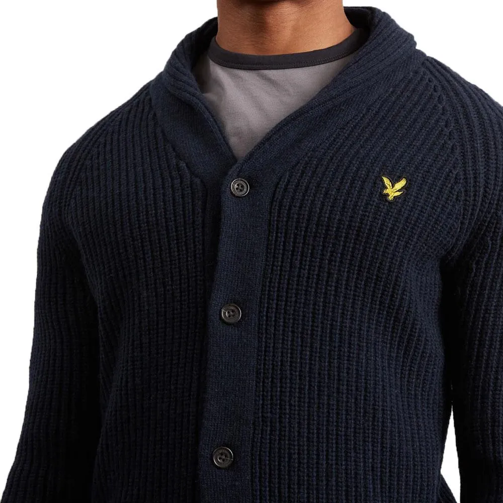 Lyle and Scott Shawl Neck Cardigan - Dark Navy