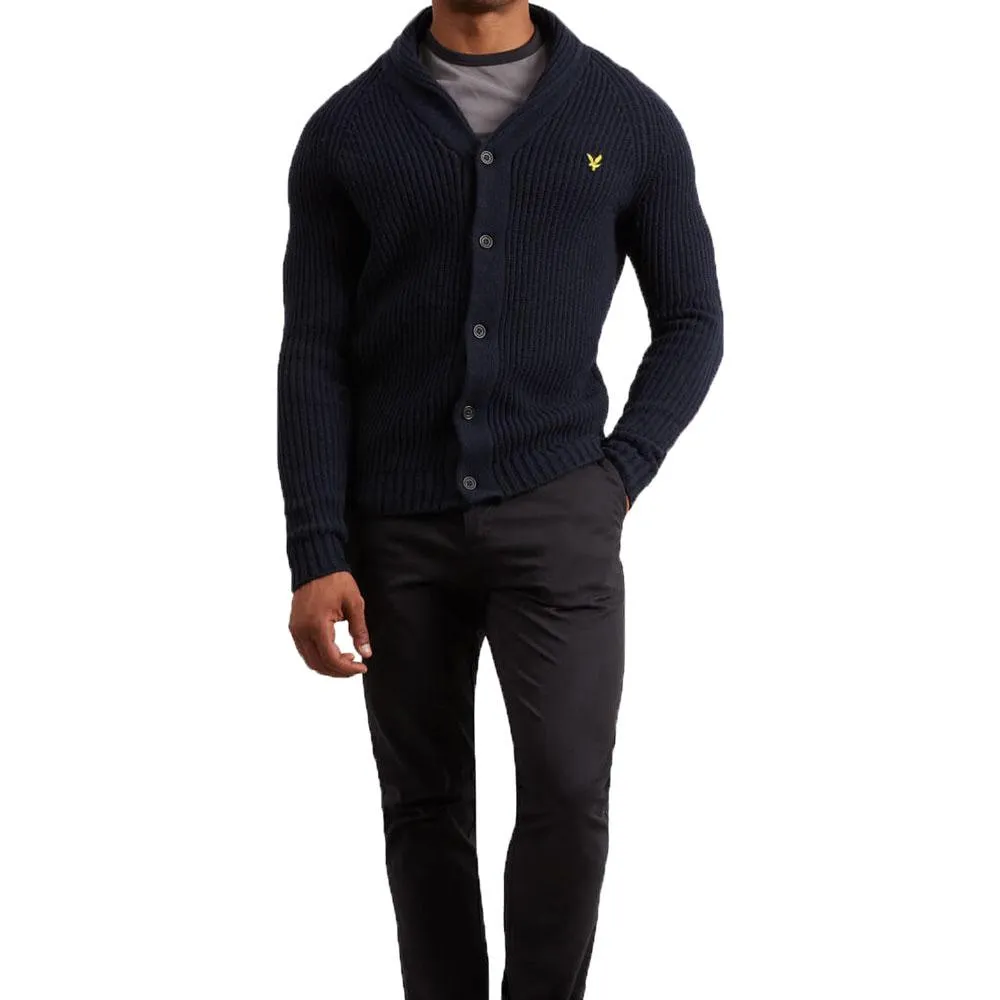 Lyle and Scott Shawl Neck Cardigan - Dark Navy