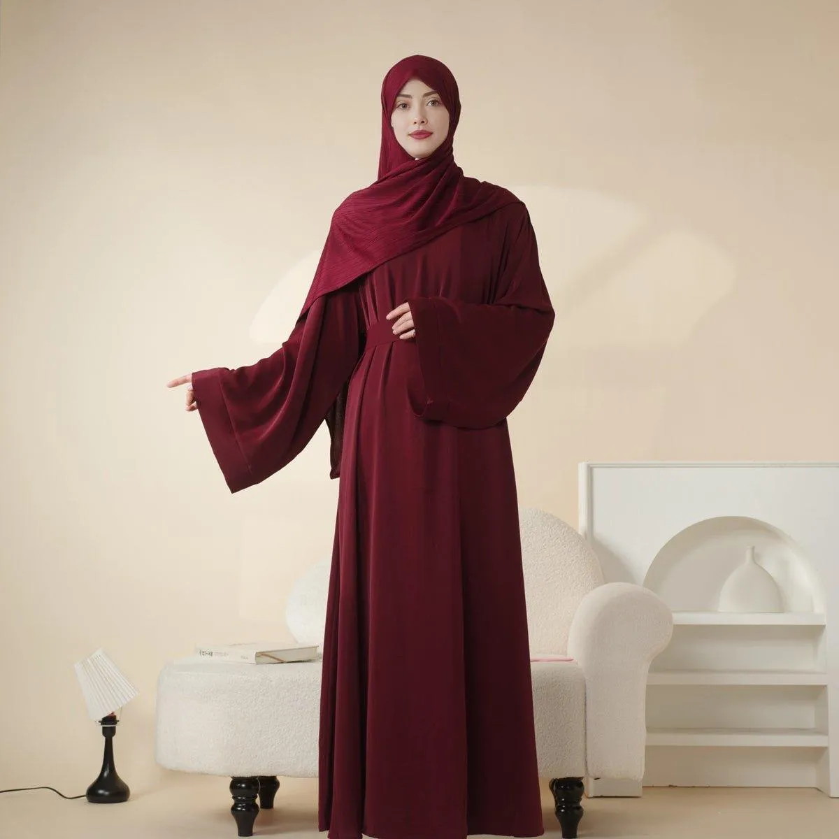 MA005 Essential Soft Nidha Plain Abaya